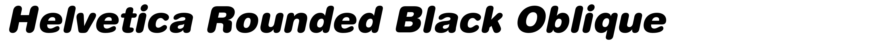 Helvetica Rounded Black Oblique